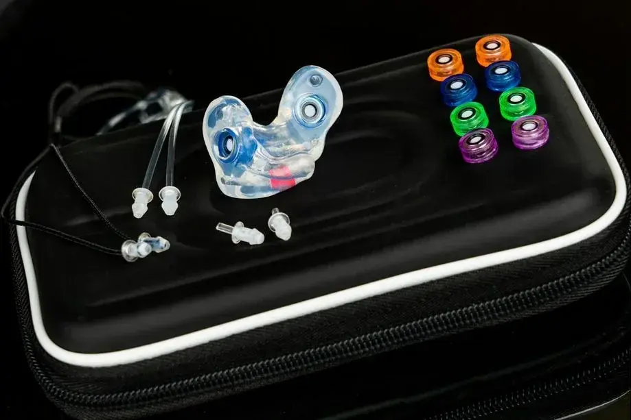 Pistol and shooting hearing protection at the range