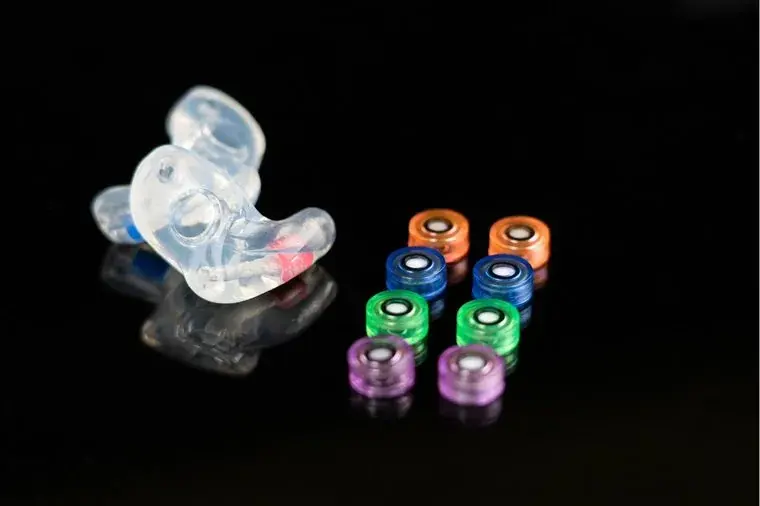 The One filtered custom earplugs with interchangeable filters