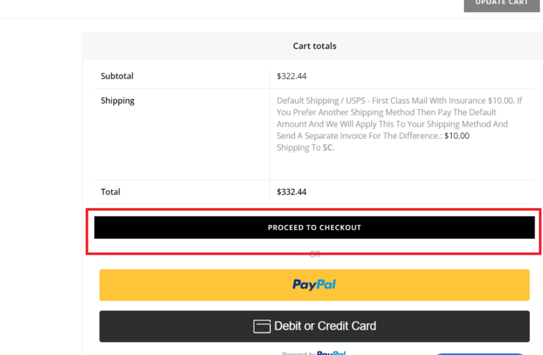 Big Ear Proceed to Checkout Page